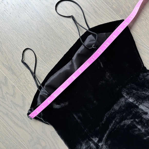 Cinq A Sept Velvet Kiki Dress Side Sash Tie Bow Mini Cocktail - Size 4 - Picture 7 of 9